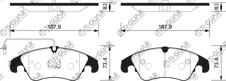 Тормозные колодки TG-1833/PN0477W* Ti·GUAR Тормозные колодки TG-1833/PN0477W* Ti·GUAR